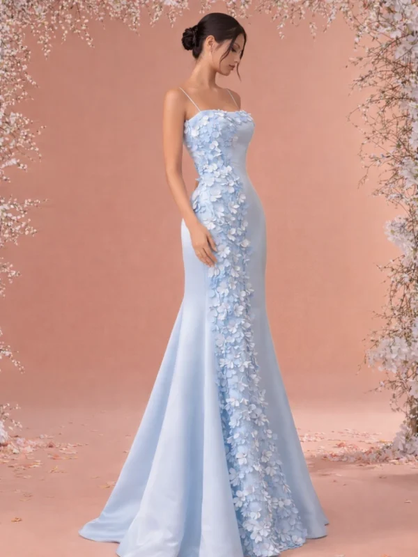floral bodycon gown